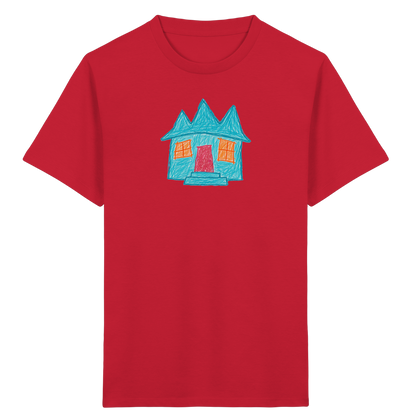 Türkises Zickzackhaus Kinder Shirt - Kinder Bio T-Shirt