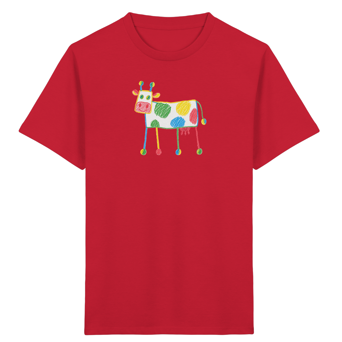 Bunte Farbpunkt Kuh - Kinder Bio T-Shirt