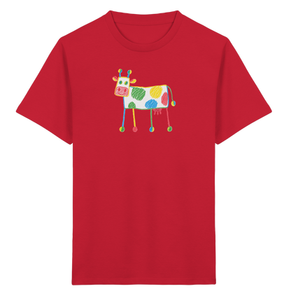 Bunte Farbpunkt Kuh - Kinder Bio T-Shirt