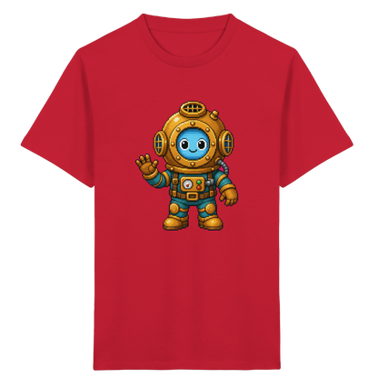 Pixel-Taucher: Goldener Helm Kinder T-Shirt - Kinder Bio T-Shirt
