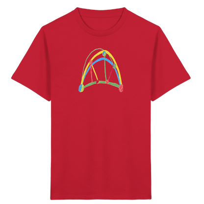 Bunte Brücke aus Farbpunkten - Kinder Bio T-Shirt
