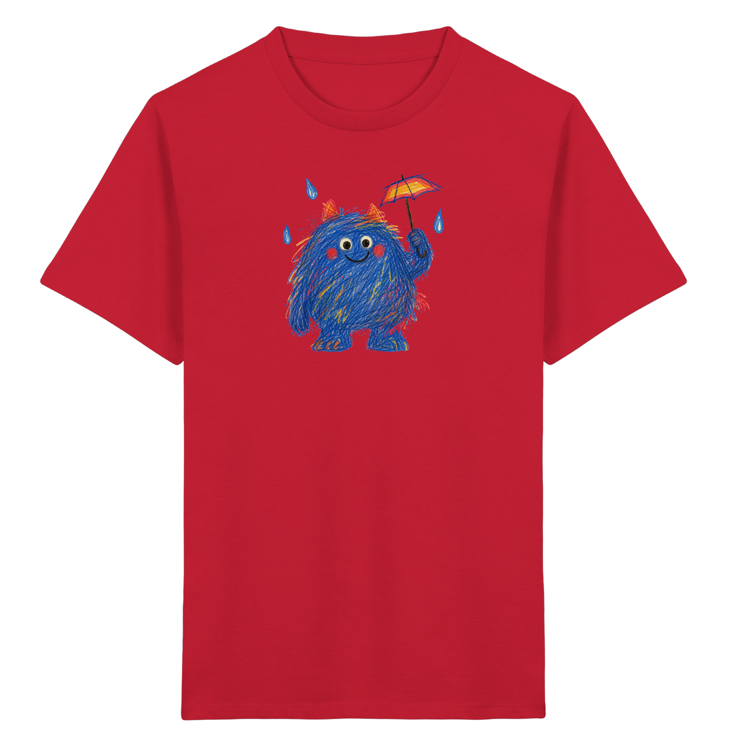 Regenschirmzottel im Regen - Kinder Bio T-Shirt