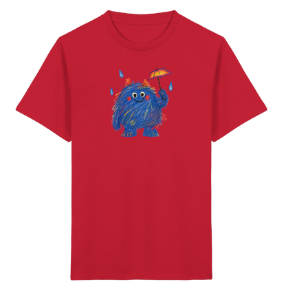 Regenschirmzottel im Regen - Kinder Bio T-Shirt