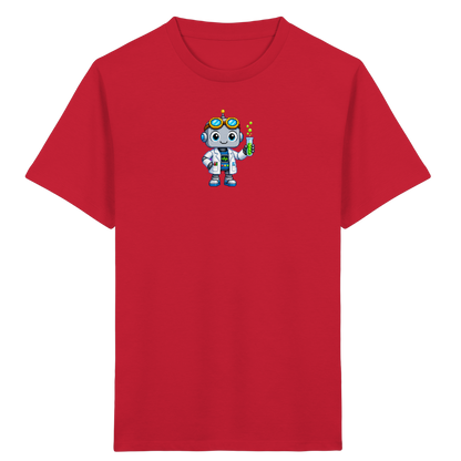 Pixel Roboter Wissenschaftler: Fröhliches Kinder T-Shirt - Kinder T-Shirt