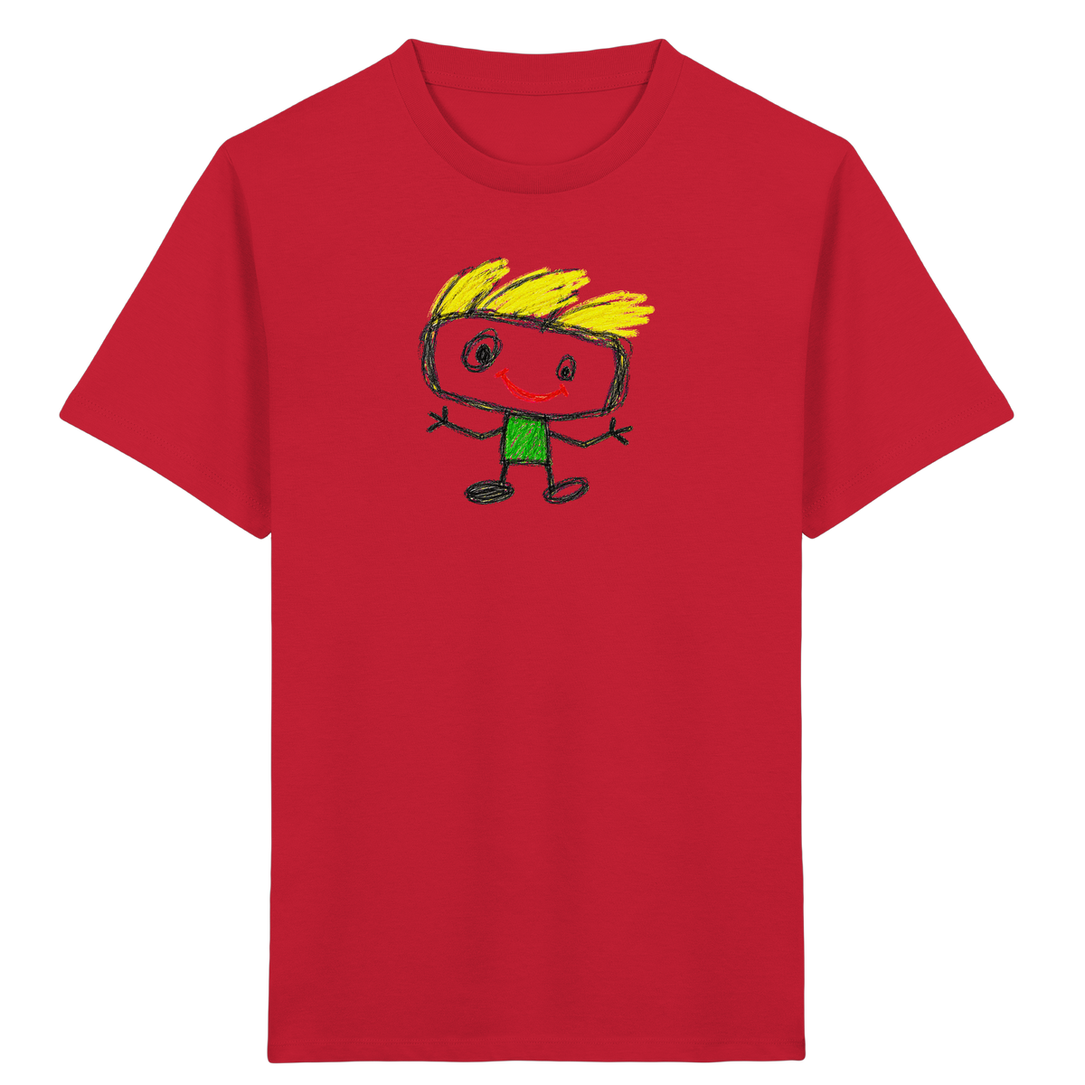 Kritzelkopf mit Windhaar - Kinder Bio T-Shirt