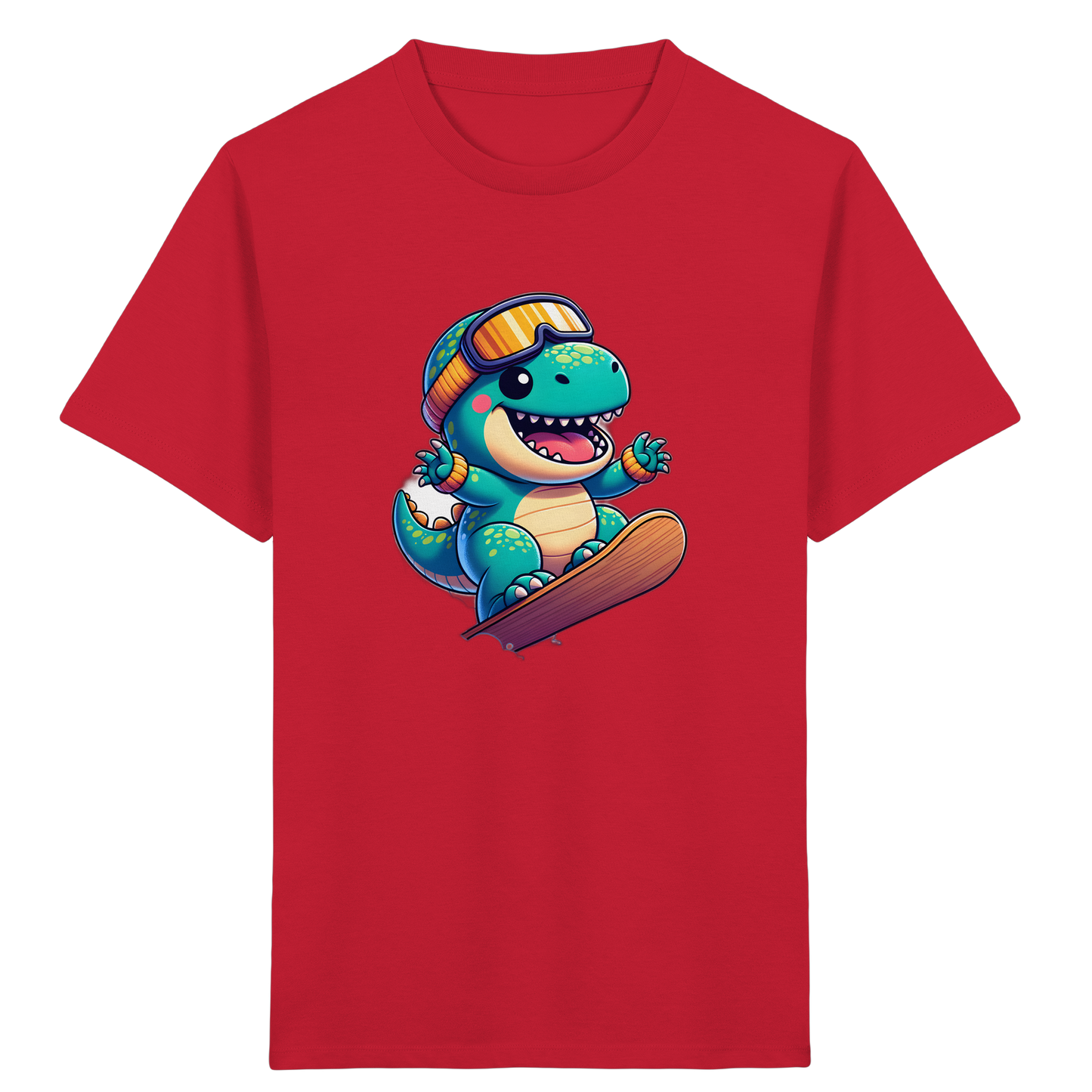 Dino Snowboard T-Shirt: Abenteuer pur!