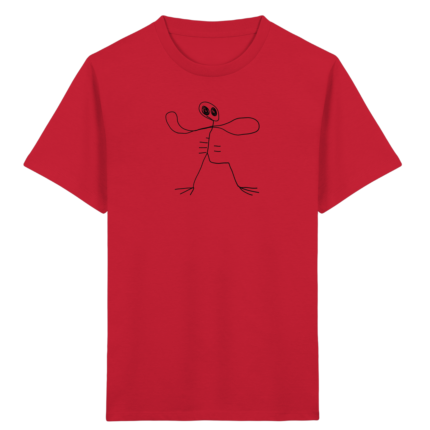 Kinder T-Shirt – Tropfenkopf mit Stelzenbeinen