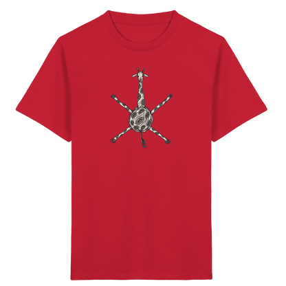 Giraffe von oben gezeichnet - Kinder Bio T-Shirt