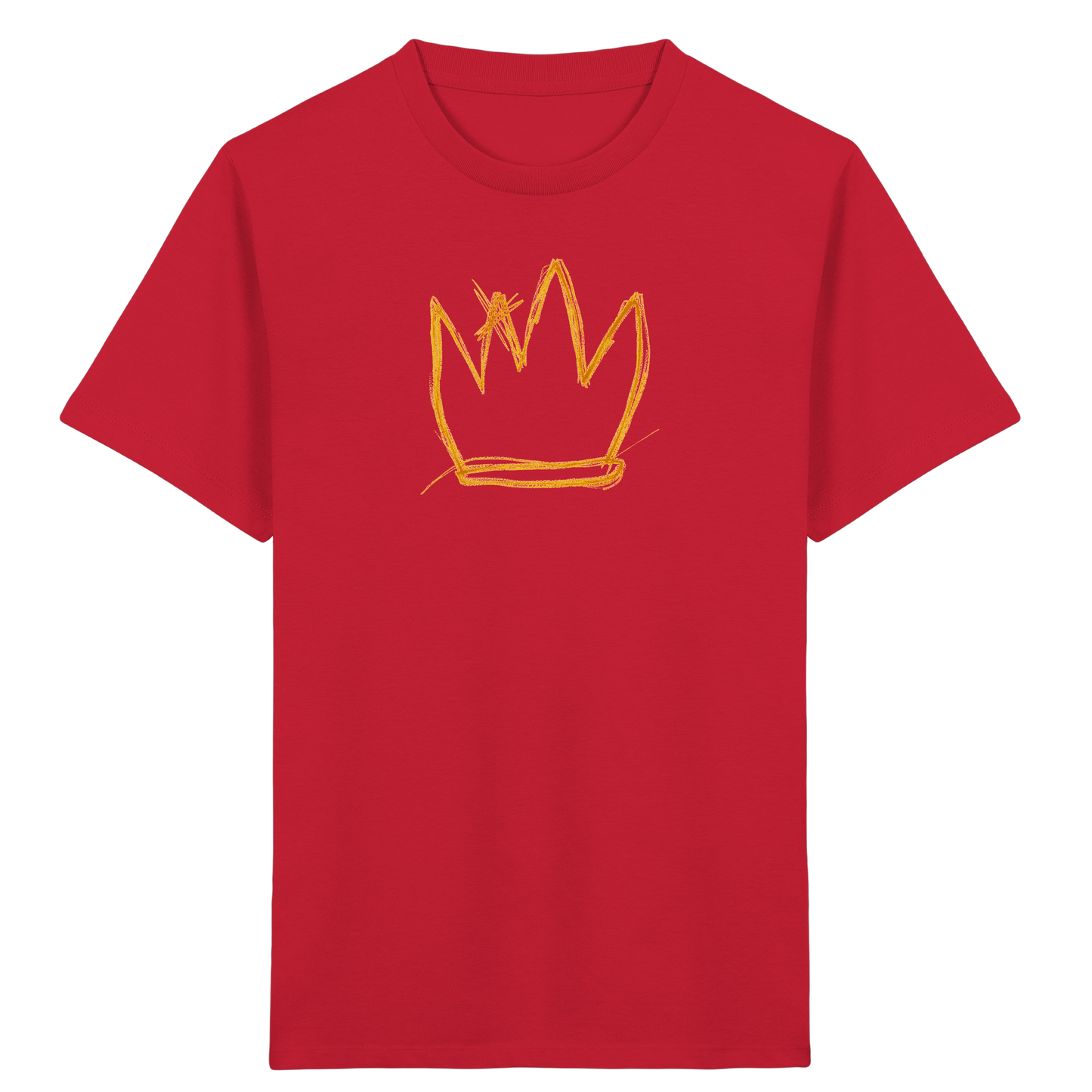 Senfgelbe Krakelkrone für Kinder - Kinder Bio T-Shirt
