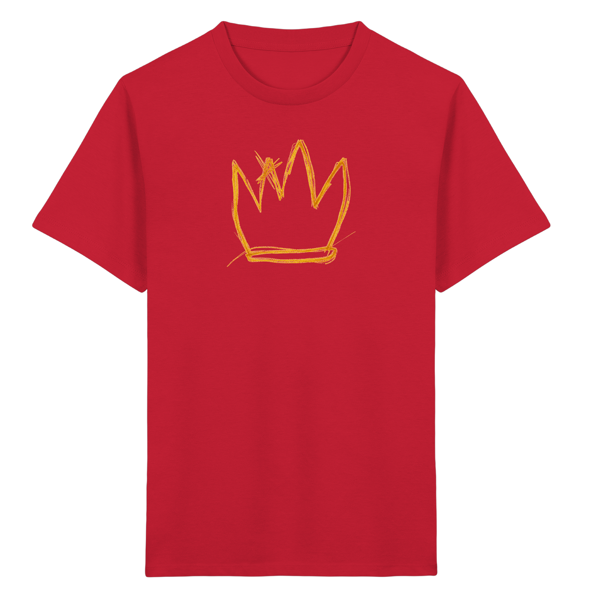 Senfgelbe Krakelkrone für Kinder - Kinder Bio T-Shirt