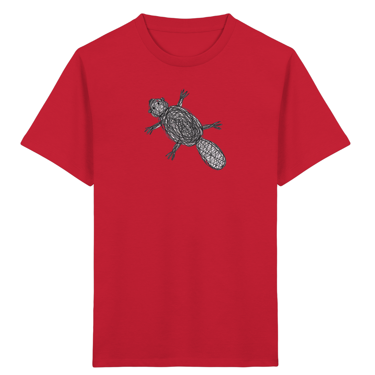 Biber von oben - Kinder Bio T-Shirt