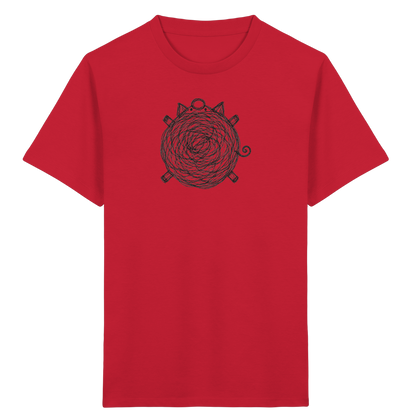 Schwein von oben Kritzelmotiv - Kinder Bio T-Shirt