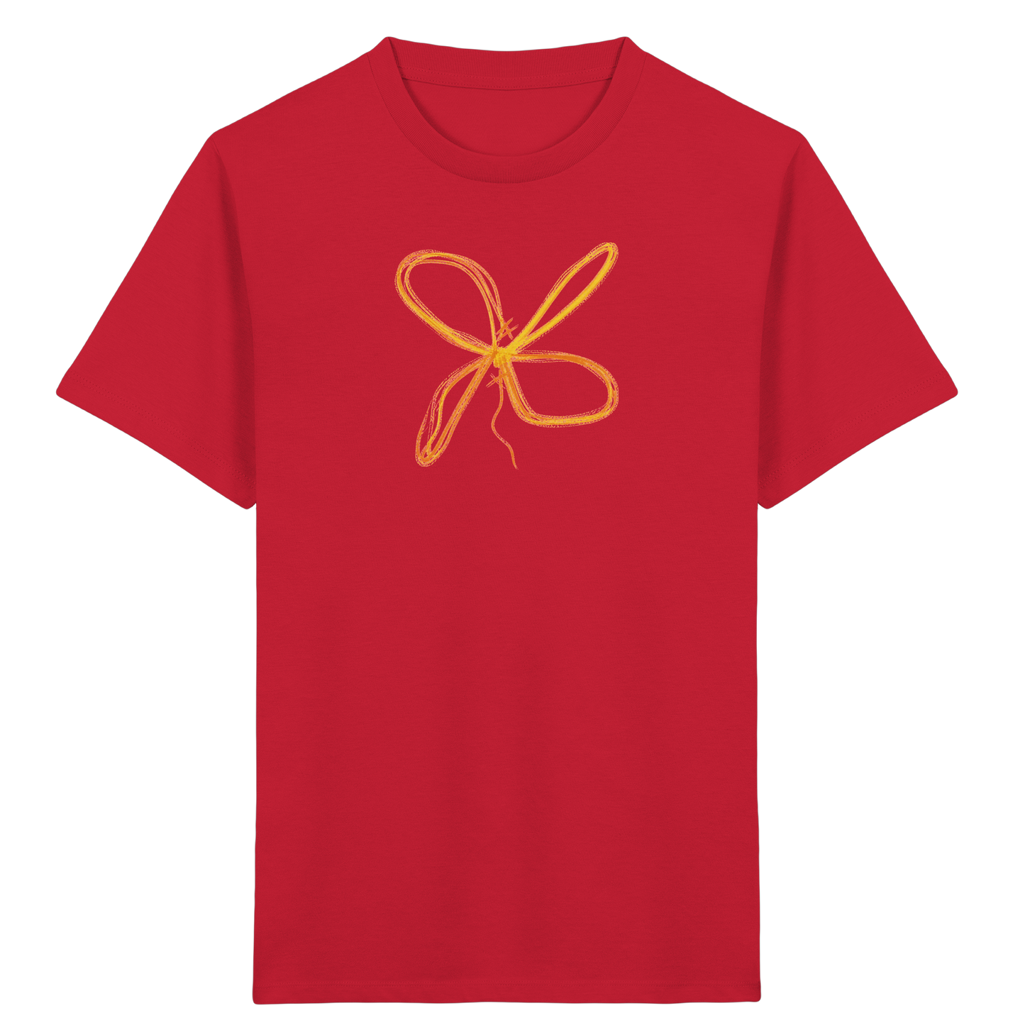 Curryfarbener Schleifenknoten für Kinder - Kinder Bio T-Shirt