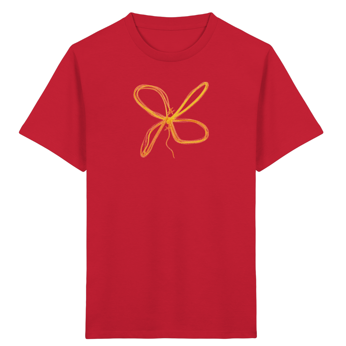 Curryfarbener Schleifenknoten für Kinder - Kinder Bio T-Shirt