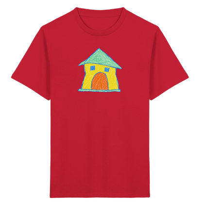 Gelbes Torhaus mit Mintdach - Kinder Bio T-Shirt
