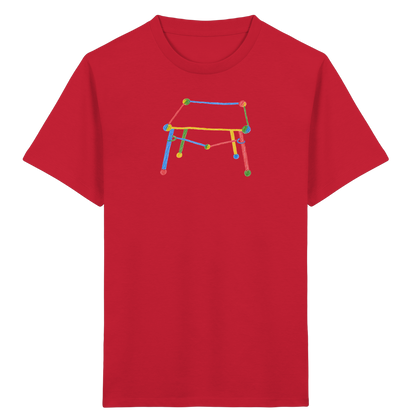 Bunter Kritzel Tisch - Kinder Bio T-Shirt