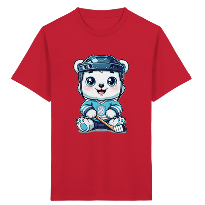 Eisbär mit Eishockeyausrüstung Kinder T-Shirt