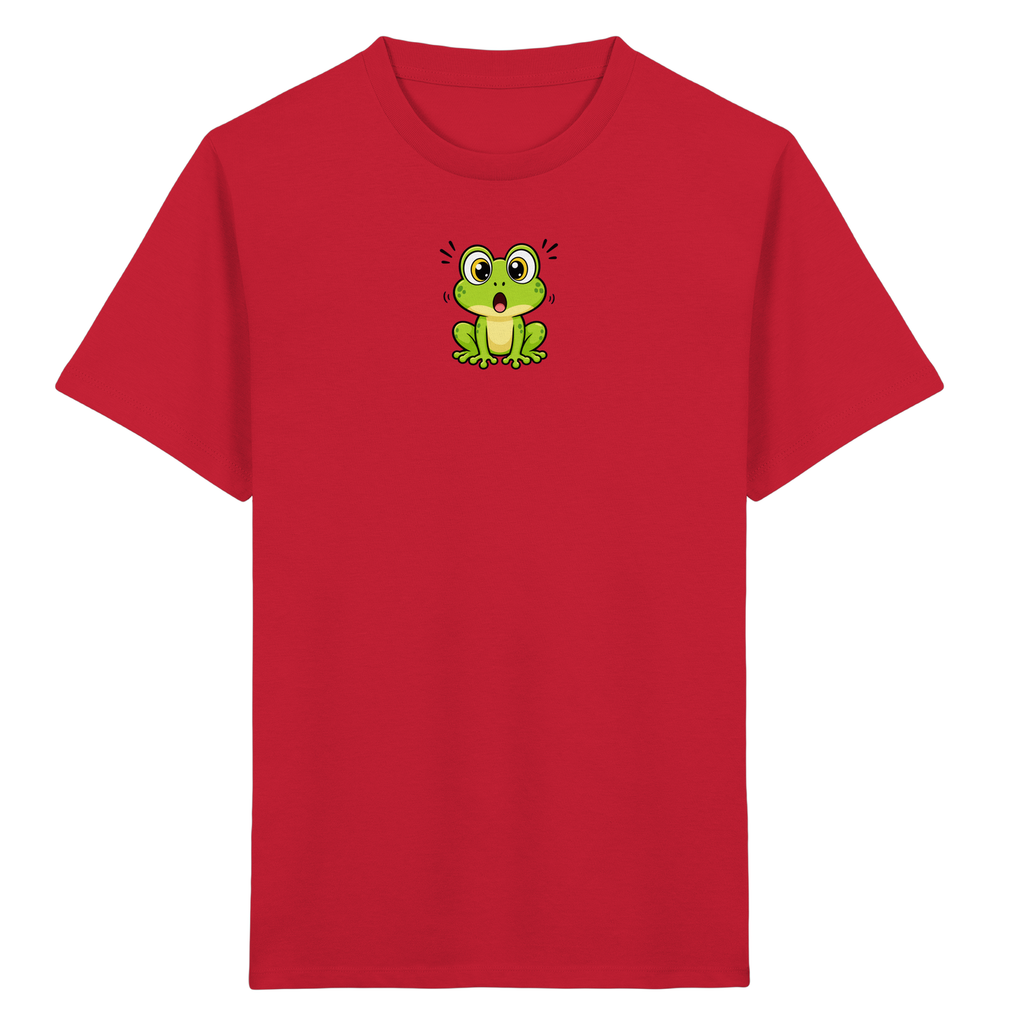 Überraschter Frosch: Kinder T-Shirt Grün - Kinder Bio T-Shirt