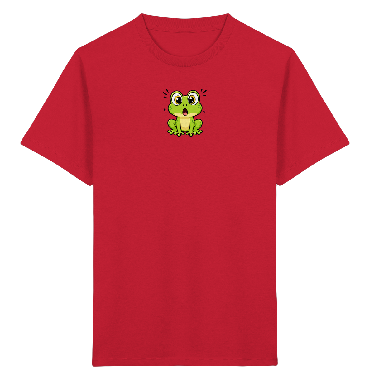 Überraschter Frosch: Kinder T-Shirt Grün - Kinder Bio T-Shirt