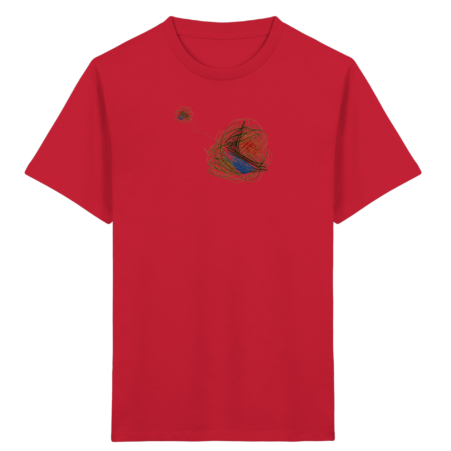 Abstraktes T-Shirt mit kunterbunten Knäueln - Kinder Bio T-Shirt