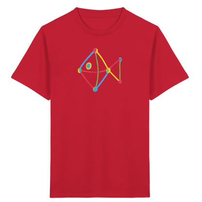 Farbpunkt Fisch Kinderzeichnung - Kinder Bio T-Shirt