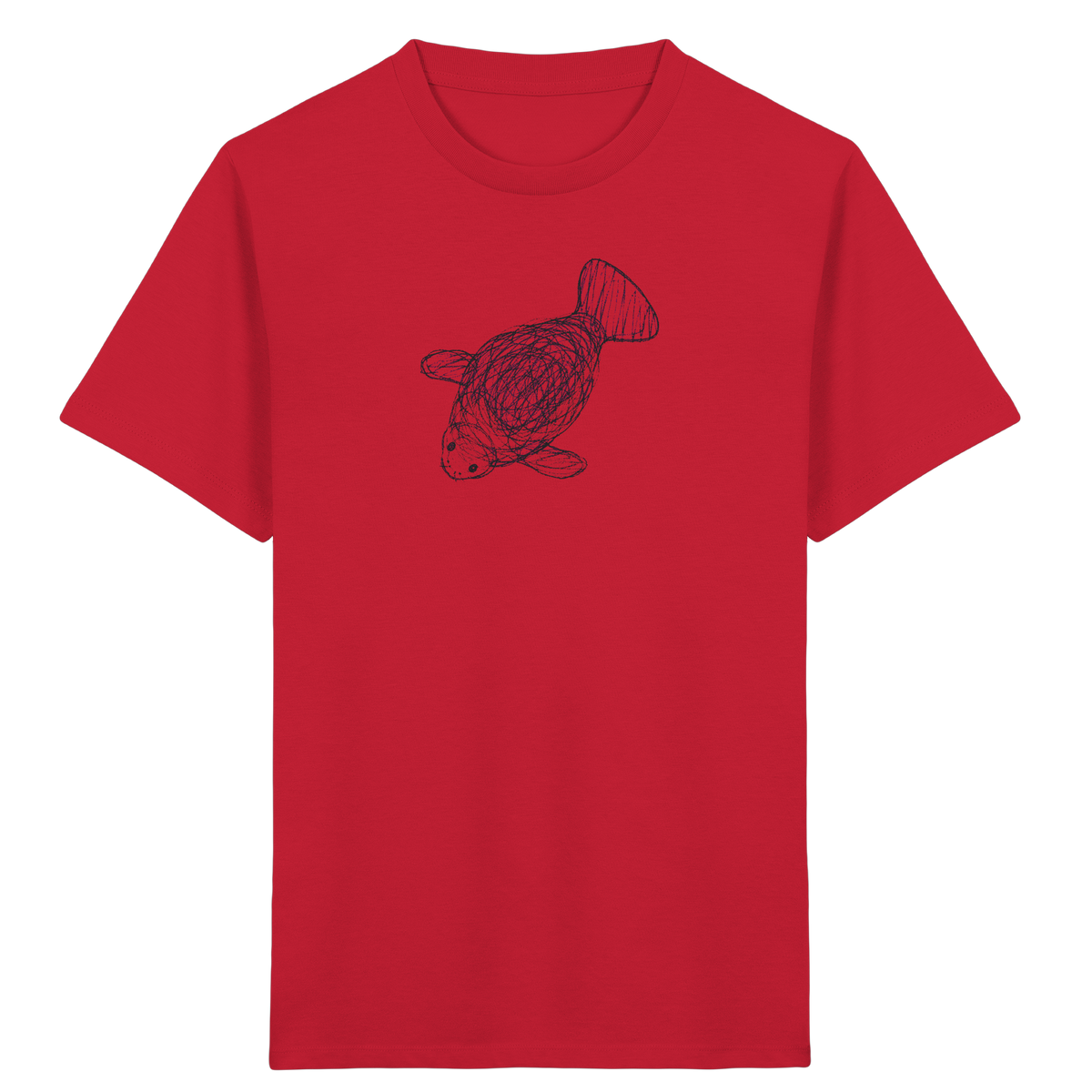 Seekuh von oben gezeichnet - Kinder Bio T-Shirt