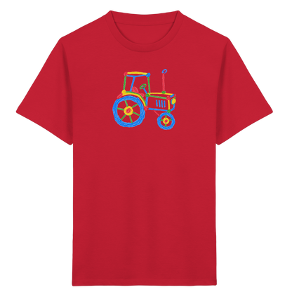 Bunter Kinder Traktor - Kinder Bio T-Shirt