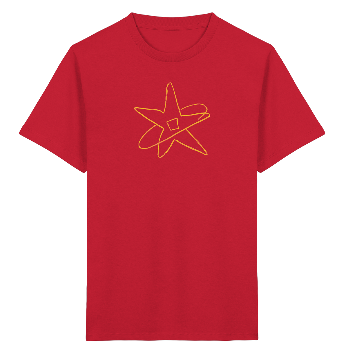 Goldgelber Wackelstern für Kinder - Kinder Bio T-Shirt