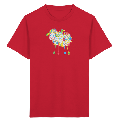 Buntes Farbpunkt-Schaf Shirt - Kinder Bio T-Shirt