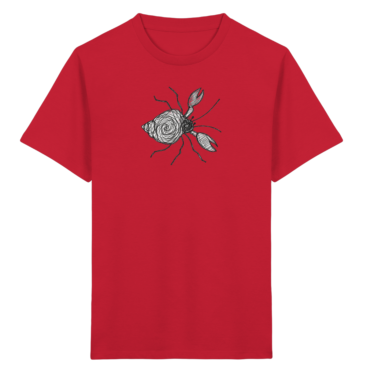 Einsiedlerkrebs von oben gezeichnet - Kinder Bio T-Shirt