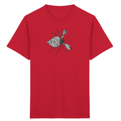 Einsiedlerkrebs von oben gezeichnet - Kinder Bio T-Shirt