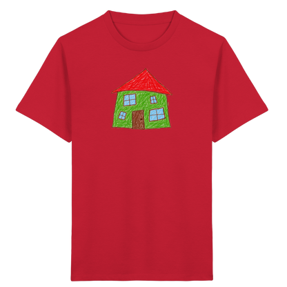 Grünes Haus mit vier Fenstern - Kinder Bio T-Shirt