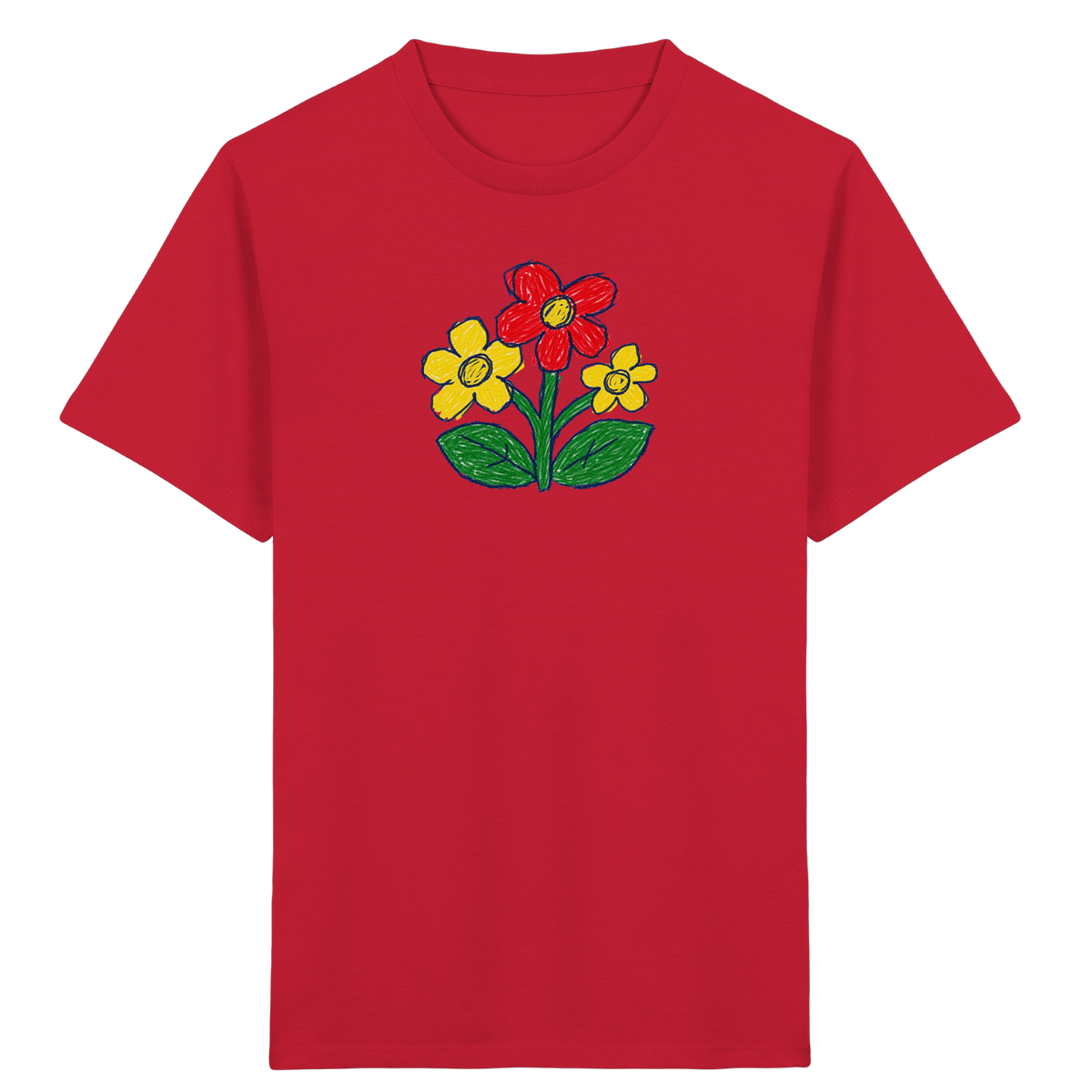 Kritzel-Dreiblüte Kinder T-Shirt - Kinder Bio T-Shirt