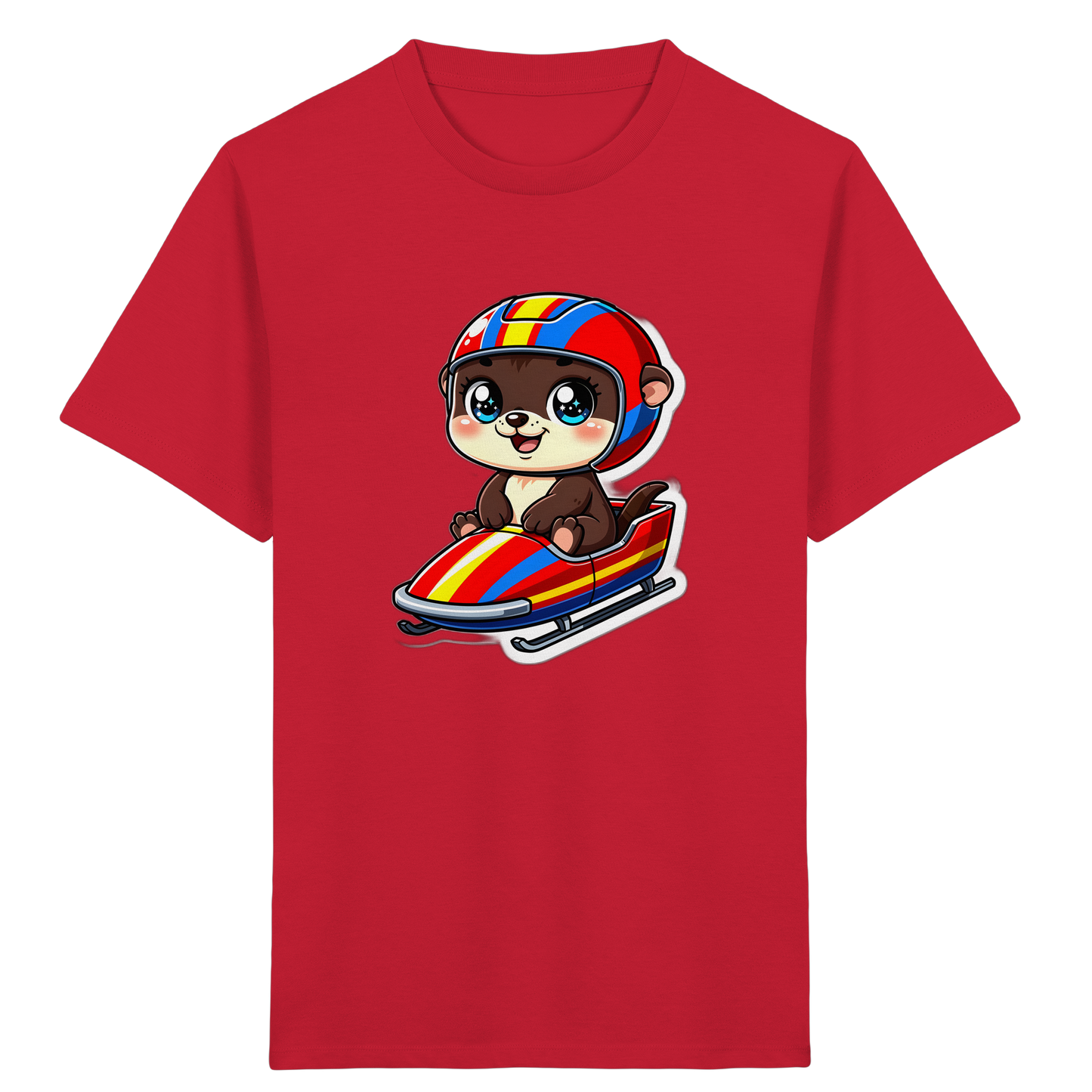 Otter im Bob: Cooles Kinder T-Shirt