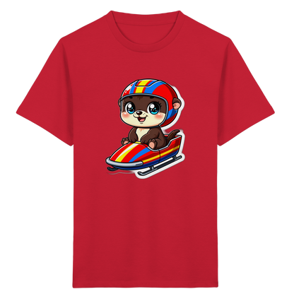 Otter im Bob – Kinder Bio-T-Shirt