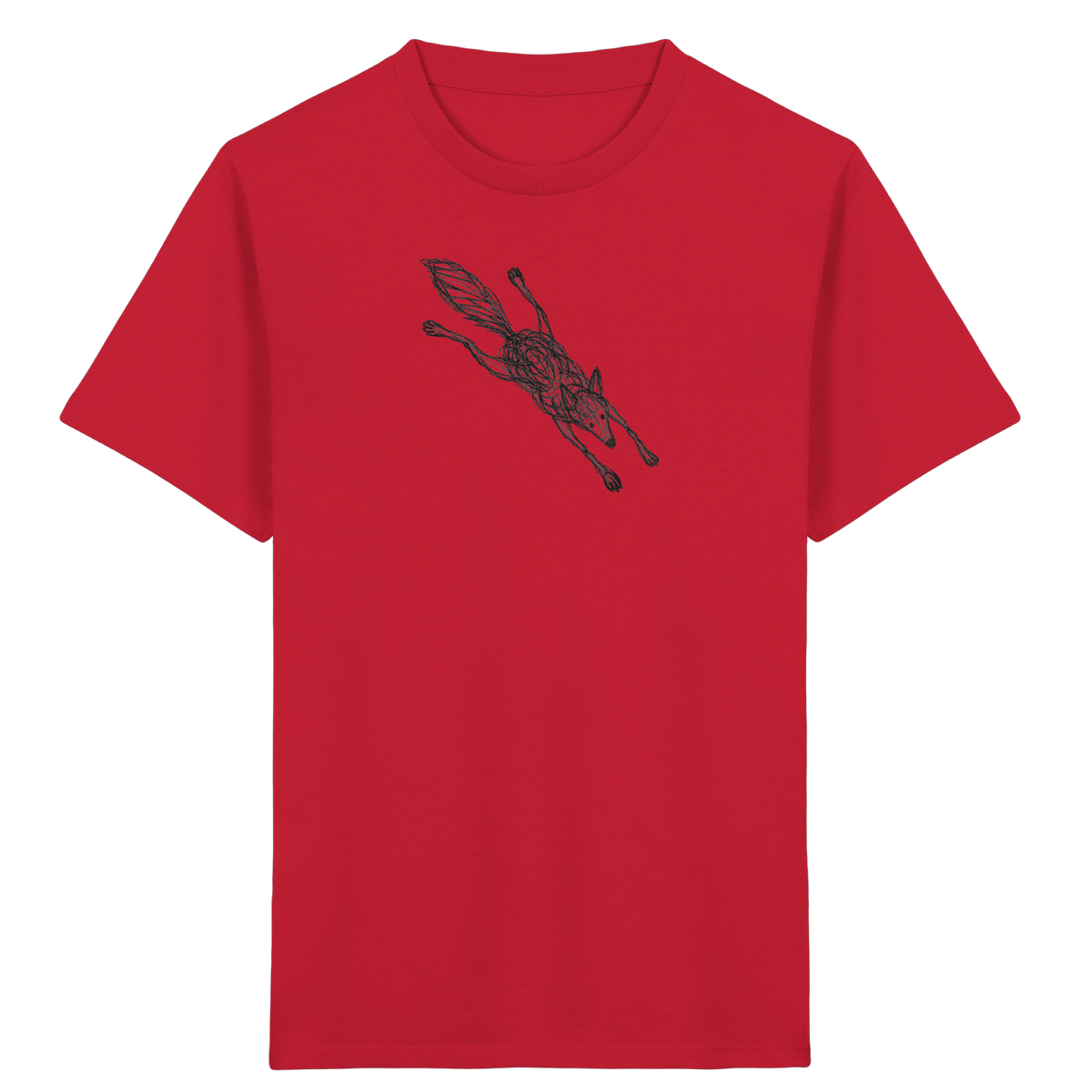 Wolf von oben - Kinder Bio T-Shirt