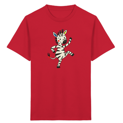 Fröhliches tanzendes Zebra Kinder T-Shirt - Kinder Bio T-Shirt