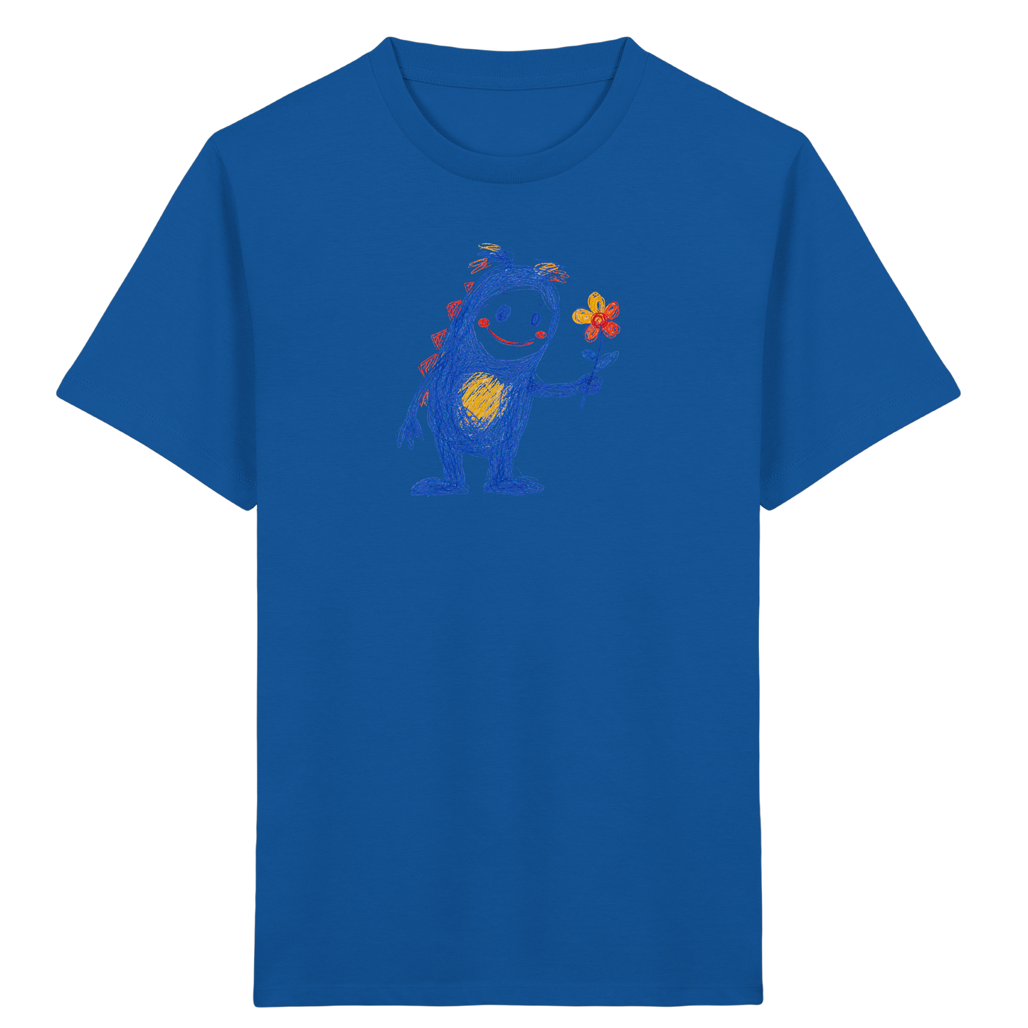 Blumenfreund Monster mit Blume - Kinder Bio T-Shirt