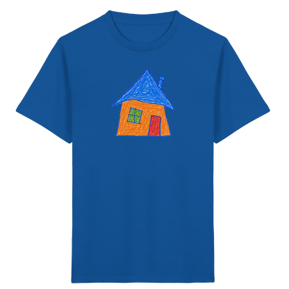Oranges Haus mit Schornstein - Kinder Bio T-Shirt