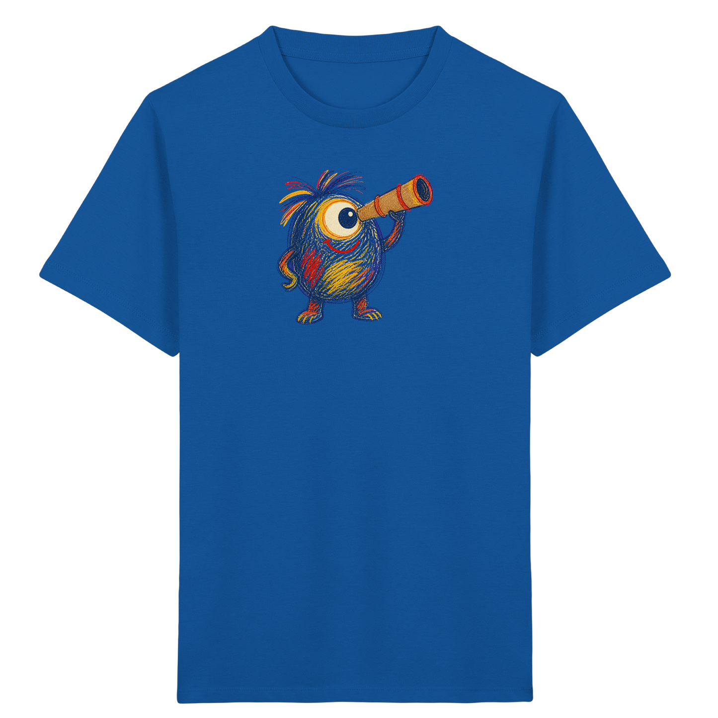 Mondgucker Monster mit Teleskop - Kinder Bio T-Shirt