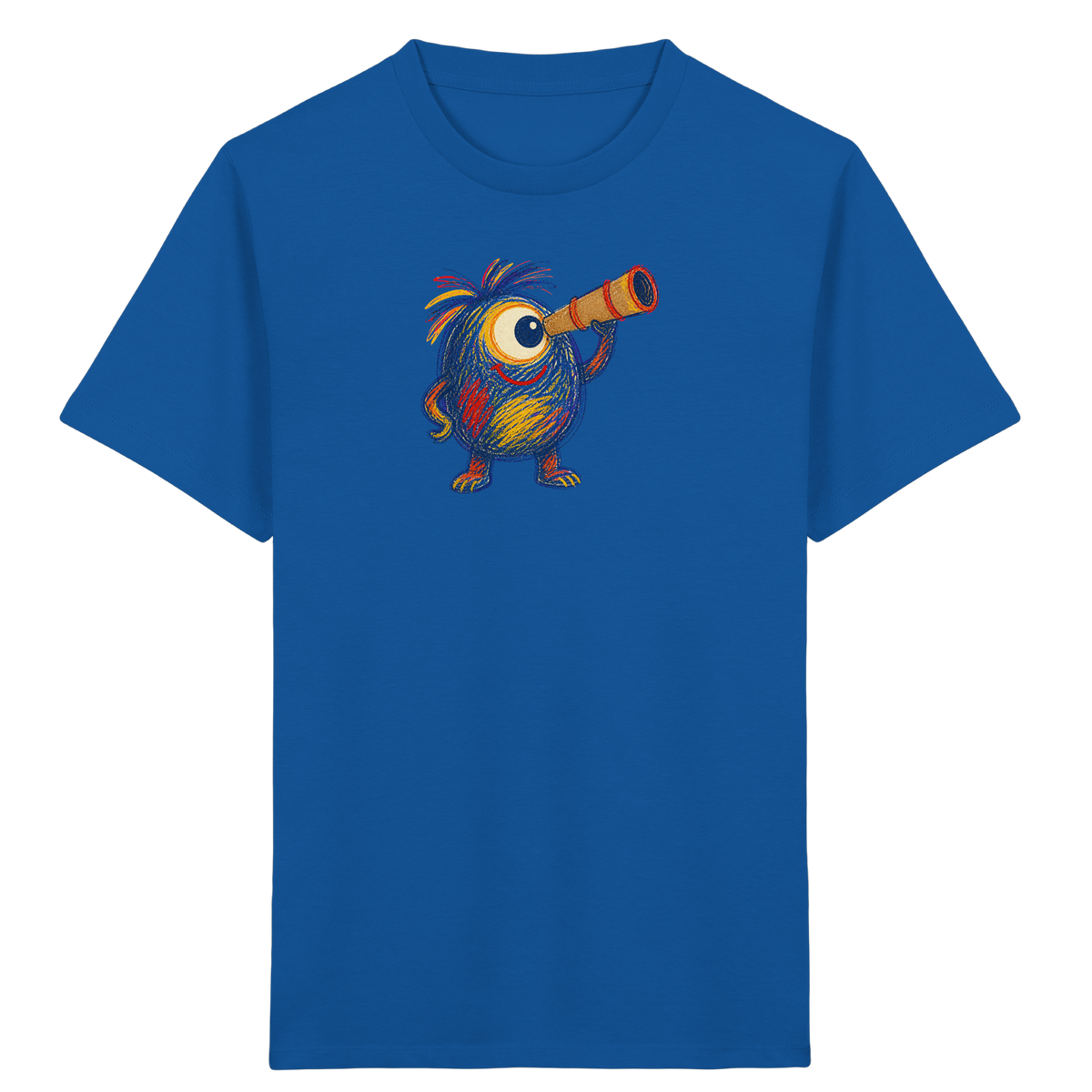 Mondgucker Monster mit Teleskop - Kinder Bio T-Shirt