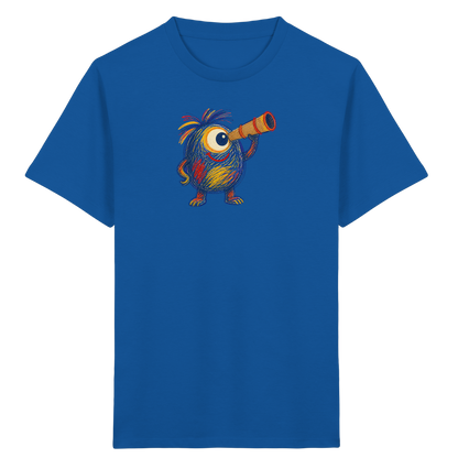 Mondgucker Monster mit Teleskop - Kinder Bio T-Shirt