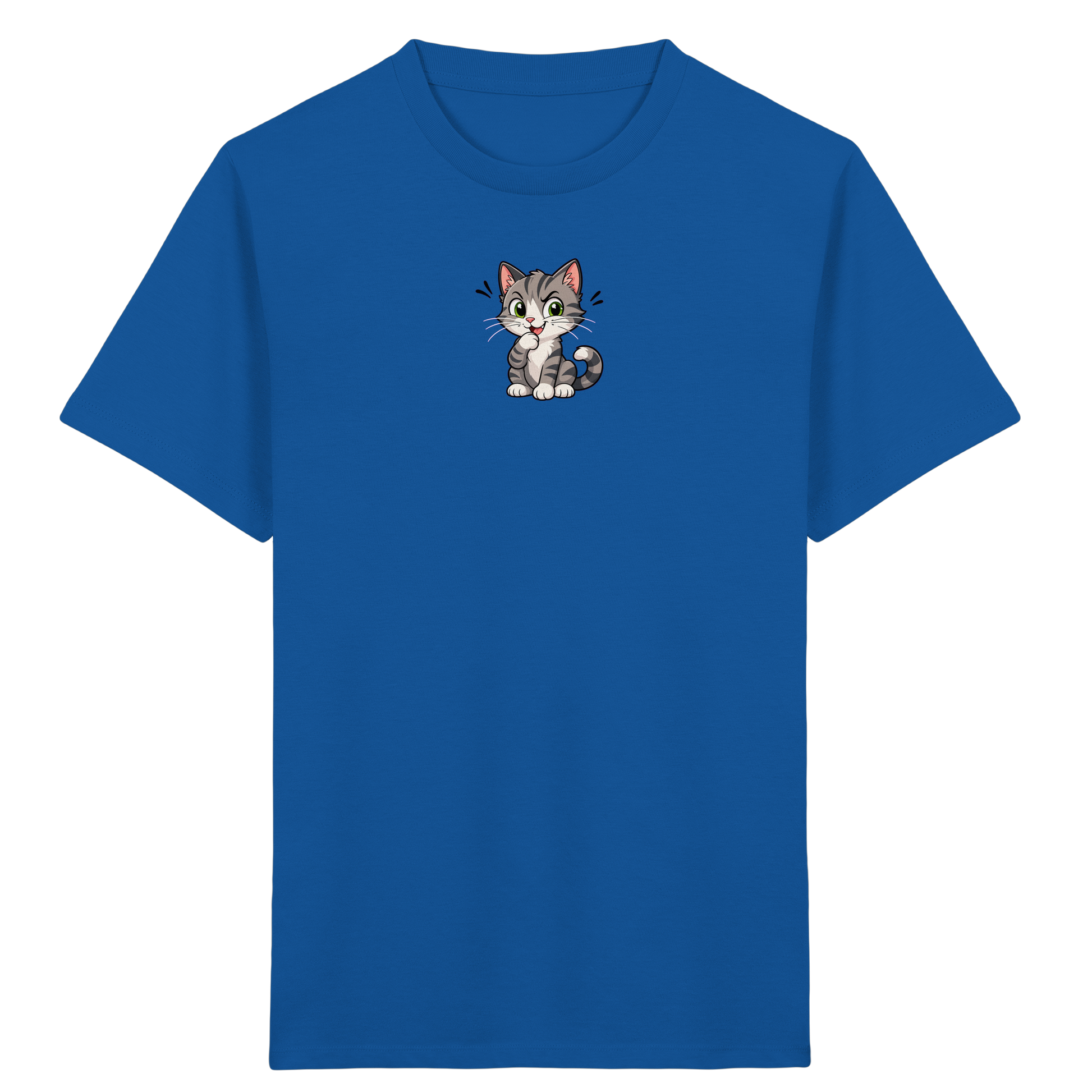 Cartoon Katze T-Shirt: Verspielter Blickfang! - Kinder Bio T-Shirt
