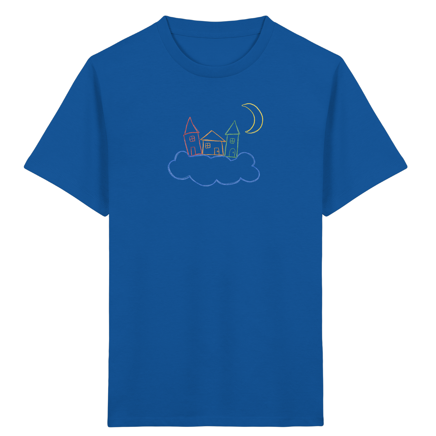 Verspieltes Kinder T-Shirt schwebende Häuser - Kinder Bio T-Shirt
