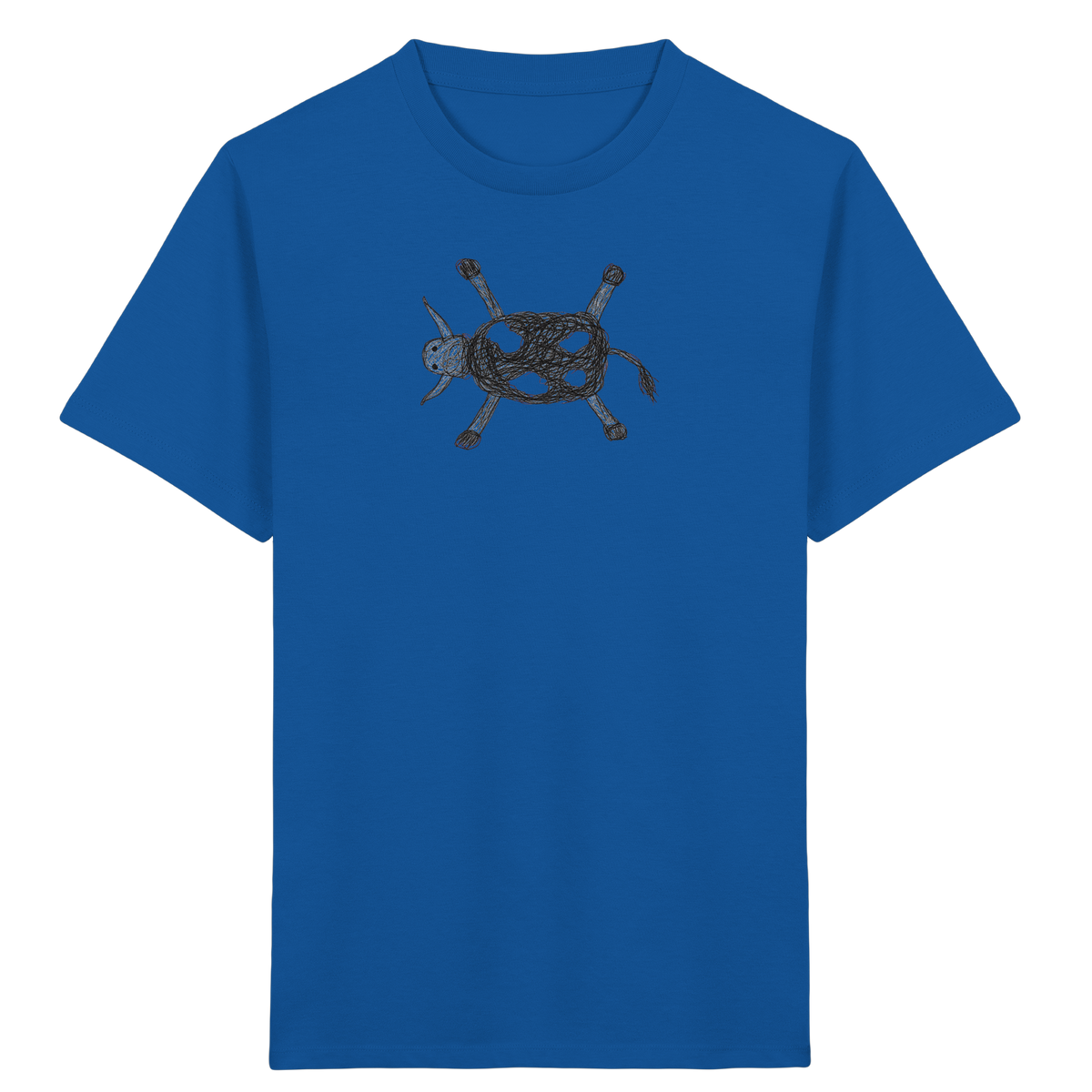 Kuh von oben gezeichnet - Kinder Bio T-Shirt