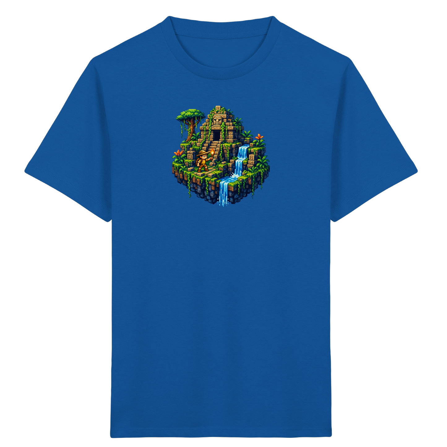 Pixel Dschungel Abenteuer Kinder T-Shirt - Kinder Bio T-Shirt