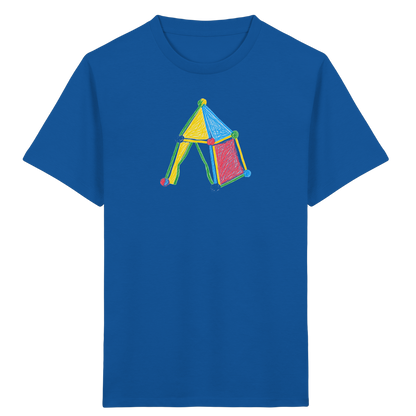 Buntes Farbpunkt Zelt Motiv - Kinder Bio T-Shirt