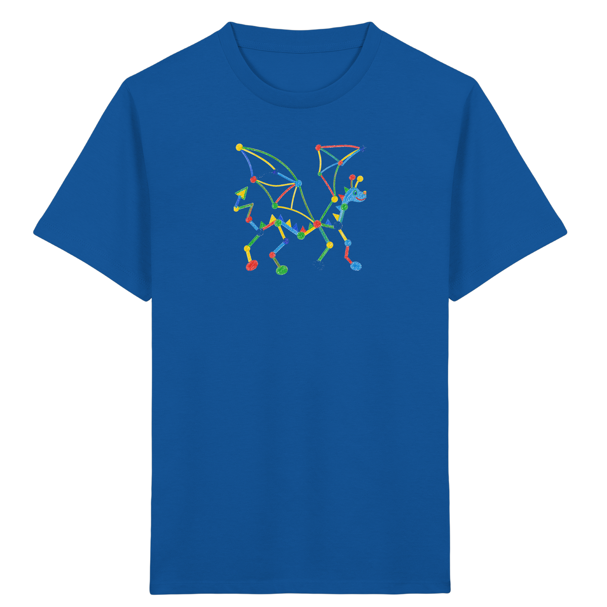 Bunter Farbpunkt Drache - Kinder Bio T-Shirt