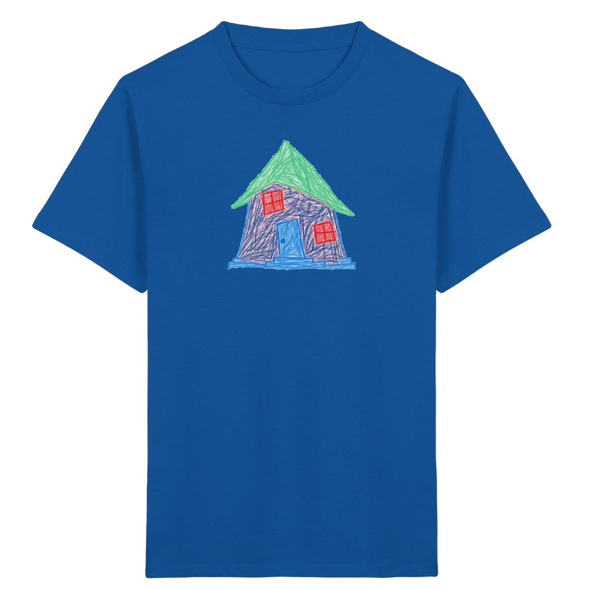 Rosa Schiefhaus Kinderzeichnung - Kinder Bio T-Shirt