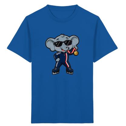 Eislaufender Elefant: Cooles T-Shirt für Kinder - Kinder Bio T-Shirt